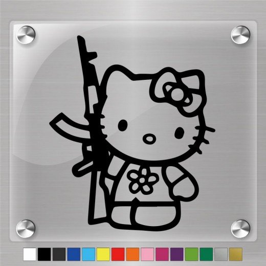 Hello Kitty Soldier Decal